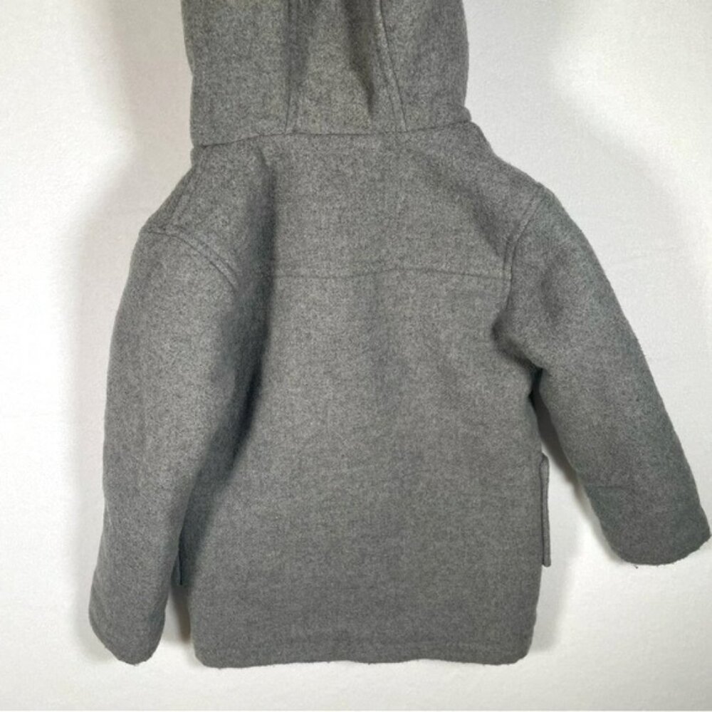 Mini Rebel Toddler Grey Hooded Wool Toggle Coat 24-36m Winter - Picture 3 of 7